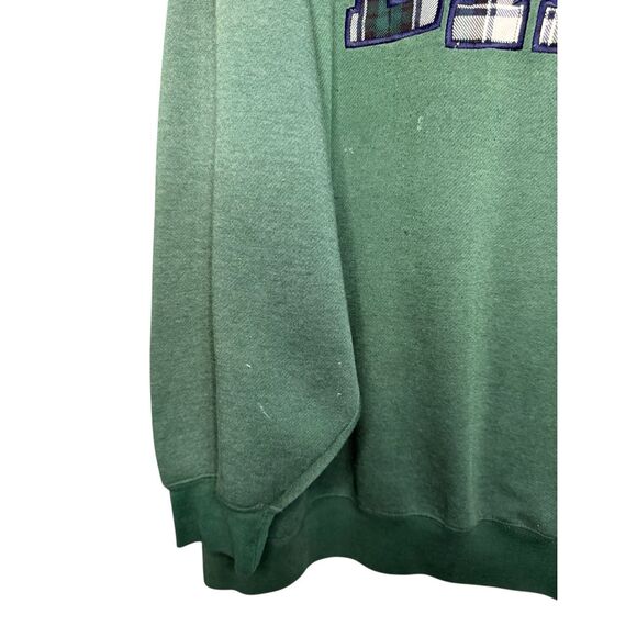 Vintage Express Men’s Medium Crewneck Sweatshirt Green Embroidered Grunge 90s - Picture 4 of 5